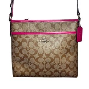 Authentic Coach Crossbody (Brown/Pink)